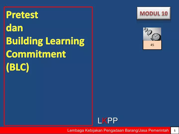 pretest dan building learning commitment blc