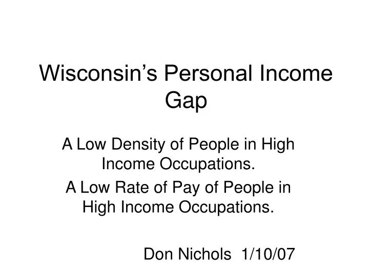 wisconsin s personal income gap