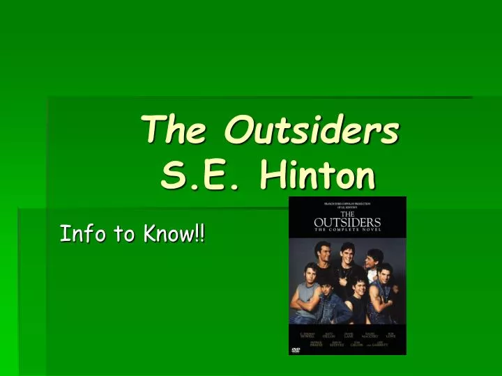 the outsiders s e hinton
