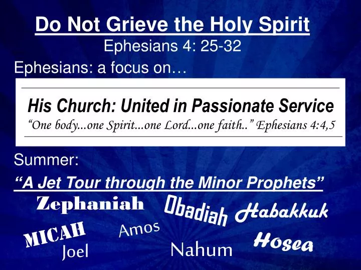 do not grieve the holy spirit ephesians 4 25 32