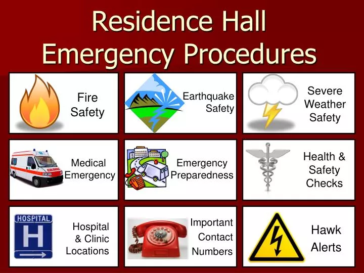 residence hall emergency procedures
