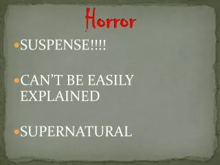 horror