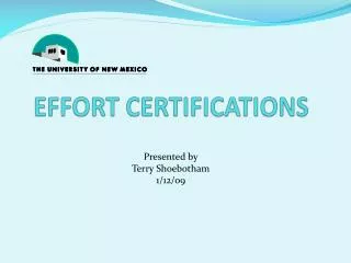 Effort Certifications