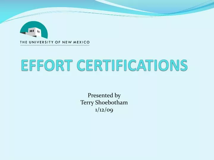 effort certifications