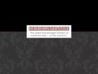 Horror Narrative