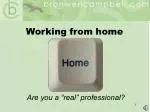 Working from home - slide 1