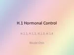 H.1 Hormonal Control - slide 1