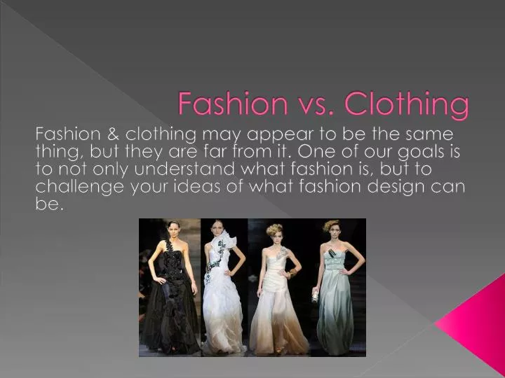 PPT - Fashion vs. Clothing PowerPoint Presentation, free download - ID ...