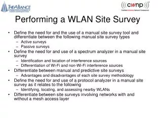 Performing a WLAN Site Survey