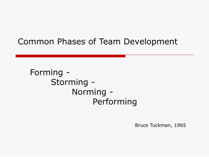 common phases of team development