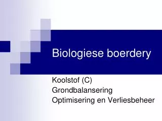 biologiese boerdery