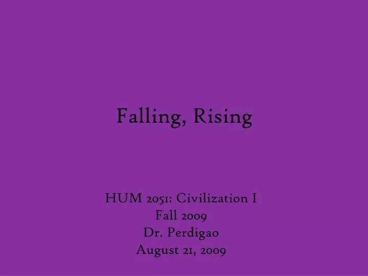 falling rising