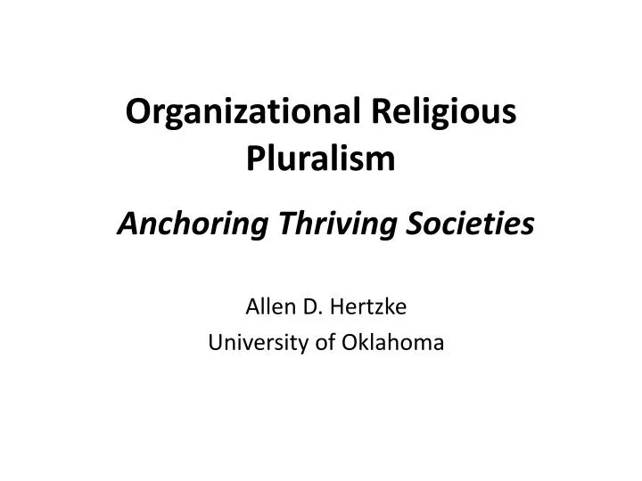 organizational religious pluralism