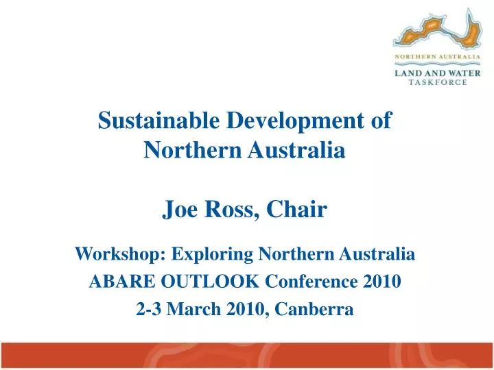 sustainable development of northern australia joe ross chair