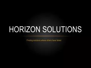 Horizon Solutions