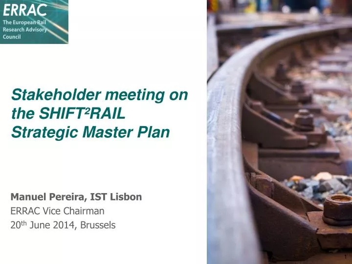 stakeholder meeting on the shift rail strategic master plan
