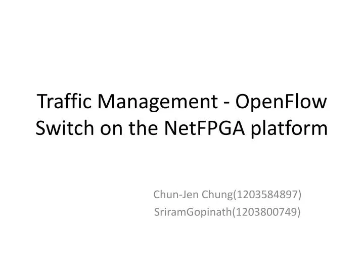 traffic management openflow switch on the netfpga platform