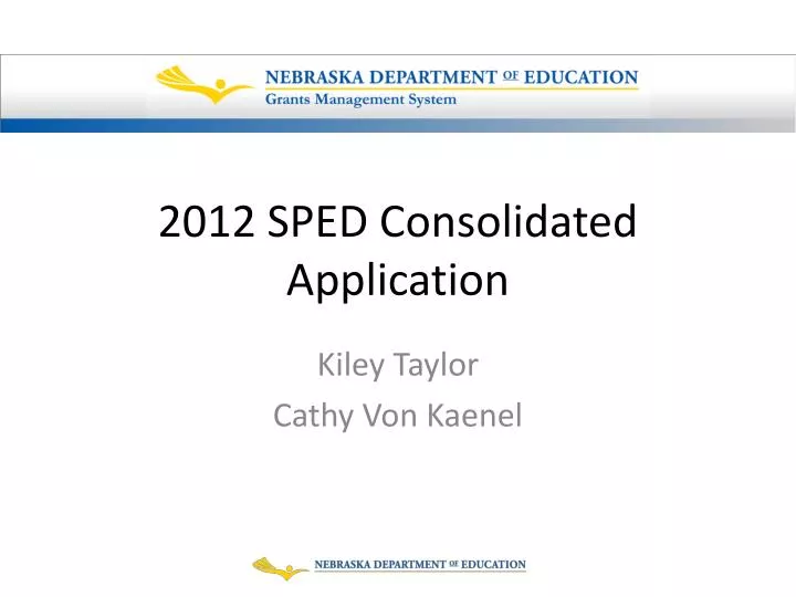 2012 sped consolidated application