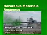 Hazardous Materials Response - slide 1