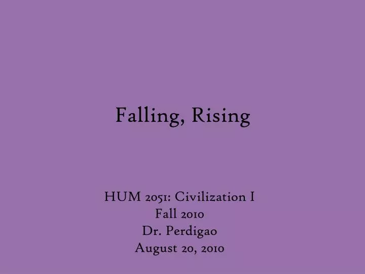 falling rising