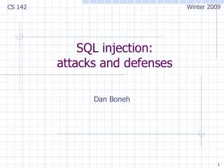 SQL injection: attacks and defenses