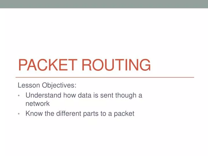 packet routing