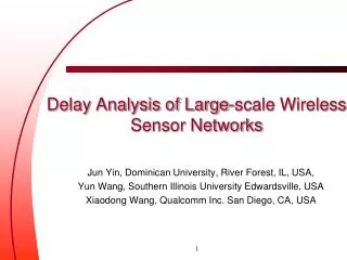 Delay Analysis of Large-scale Wireless Sensor Networks