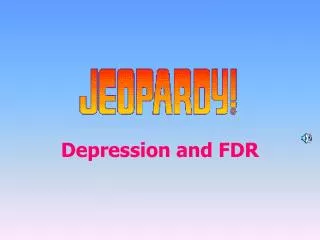 Depression and FDR