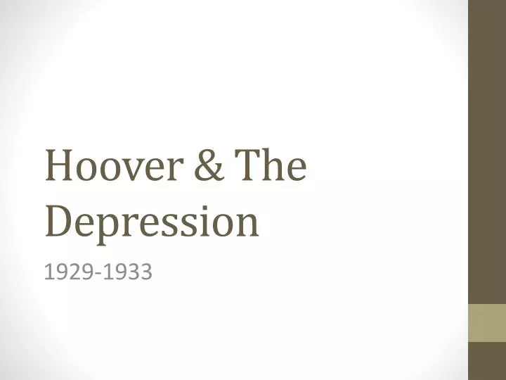 hoover the depression
