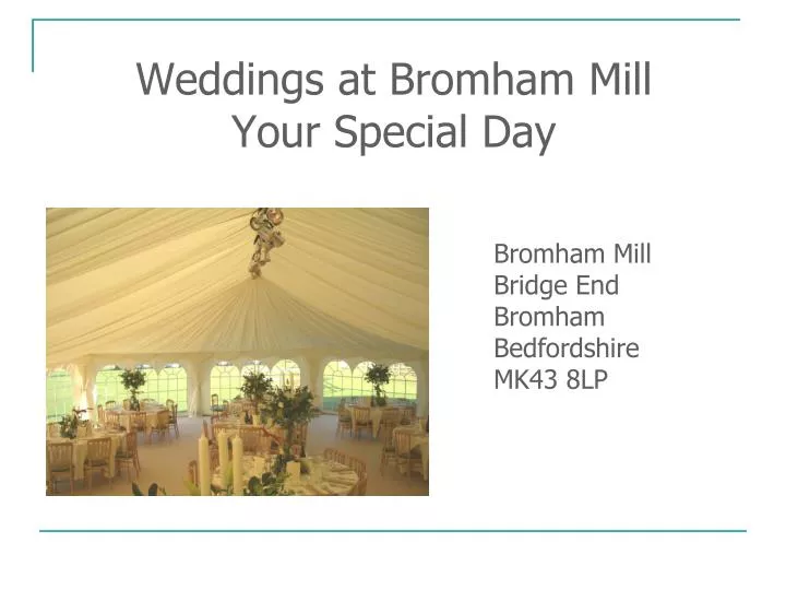 weddings at bromham mill your special day