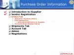 Purchase Order Information - slide 1