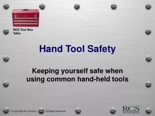 Hand Tool Safety