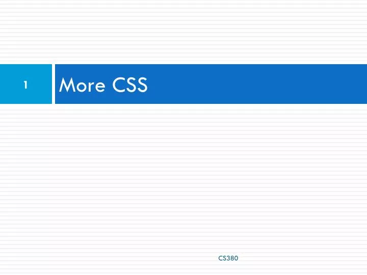 more css