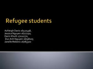 Refugee students