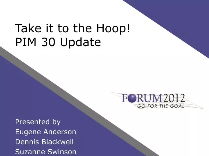 take it to the hoop pim 30 update