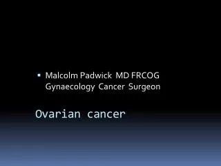 Ovarian cancer