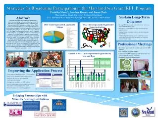 Strategies for Broadening Participation in the Maryland Sea Grant REU Program