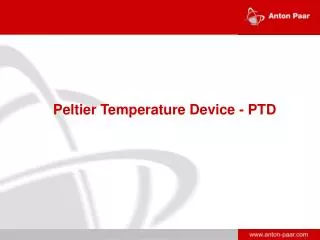 Peltier Temperature Device - PTD