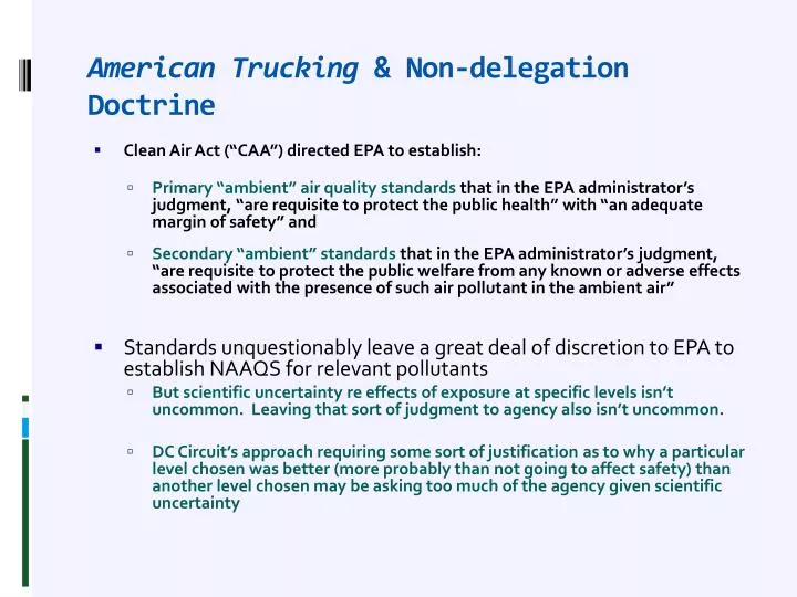 american trucking non delegation doctrine