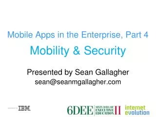Mobile Apps in the Enterprise, Part 4