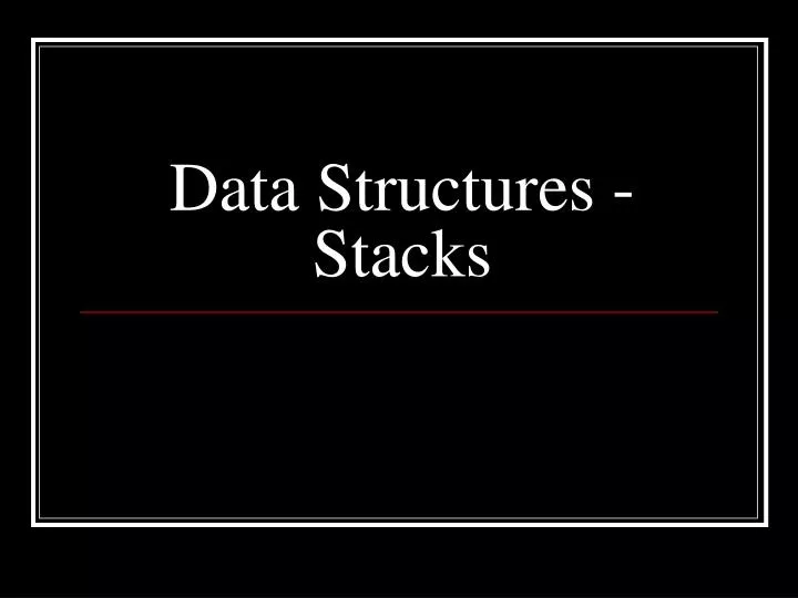 data structures stacks