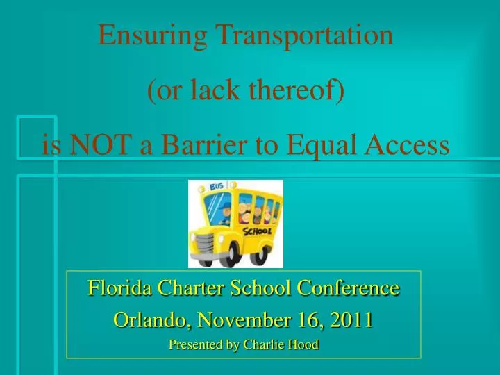 florida charter school conference orlando november 16 2011 presented by charlie hood