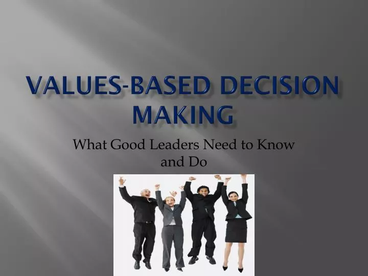 values based decision making