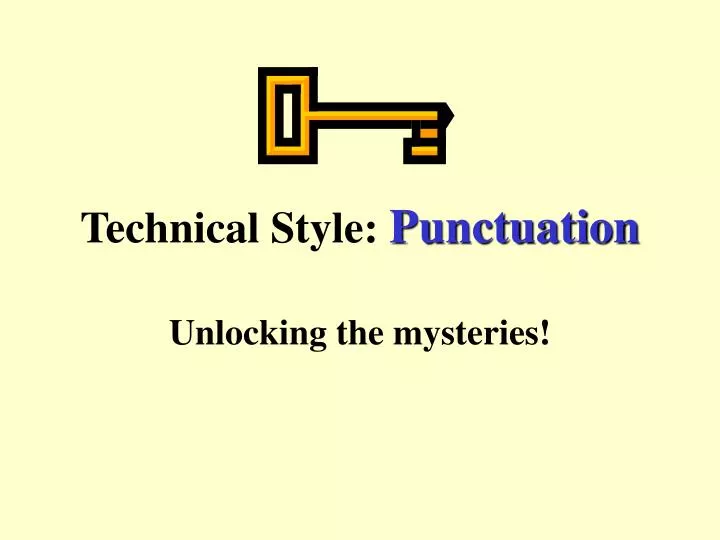 technical style punctuation