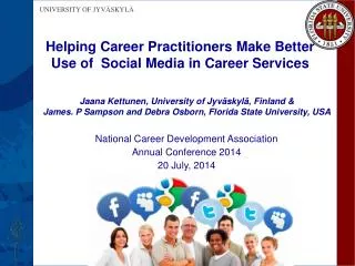 Helping Career Practitioners Make Better Use of Social M edia in Career S ervices