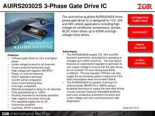 AUIRS20302S 3-Phase Gate Drive IC