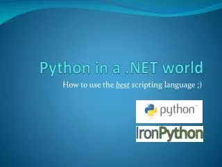 Python in a .NET world