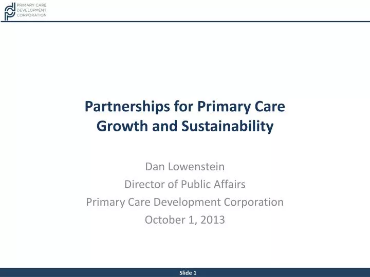 partnerships for primary care growth and sustainability