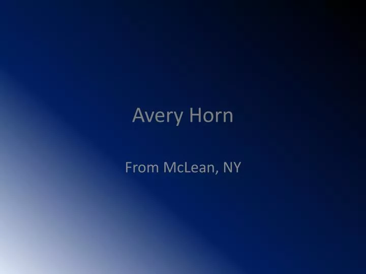 avery horn