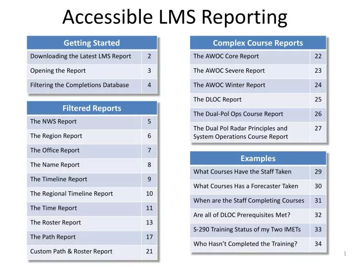 accessible lms reporting